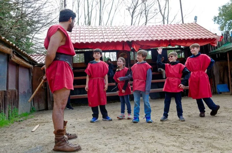Kids in a Gladiator Training with Rome for kids