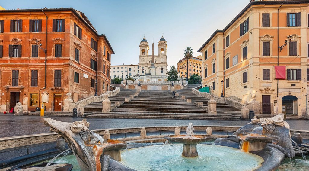 Spanish Steps, one of the Roman Square of the tour with Rome 4 kids