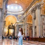 Girl visiting St.Peter in Rome with Rome for kids