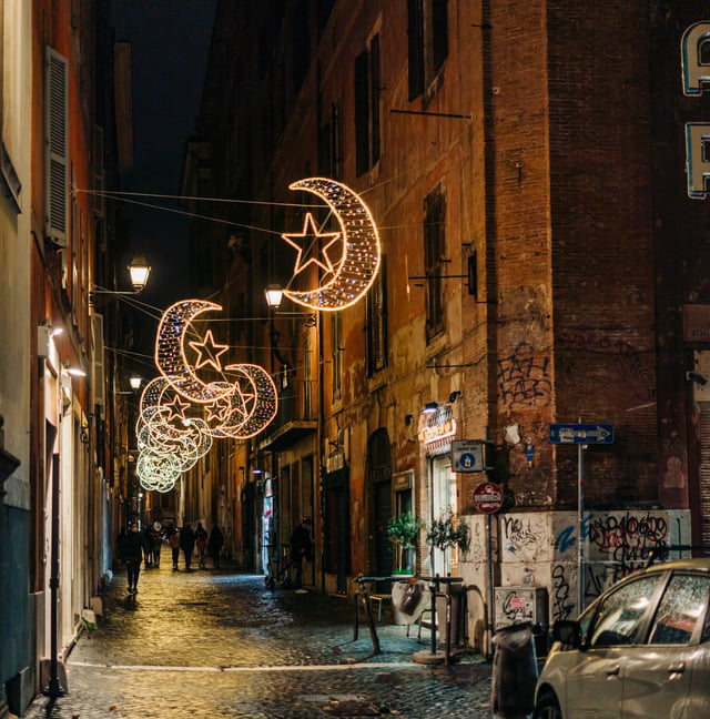 roman Streets during christmas time