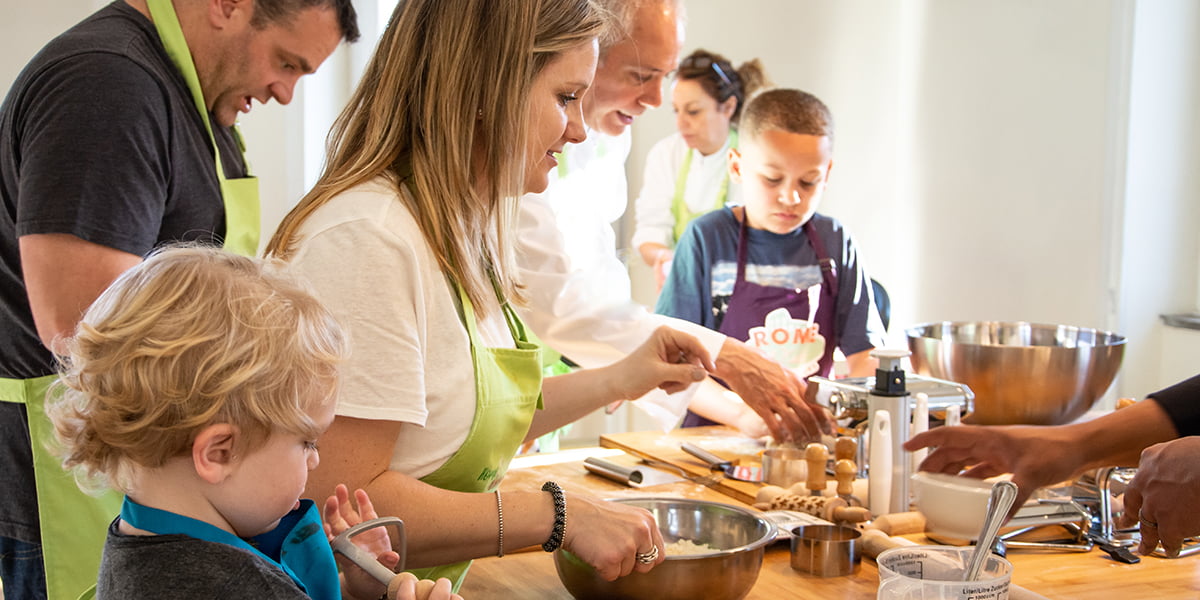 Pasta making class for families with kids in rome