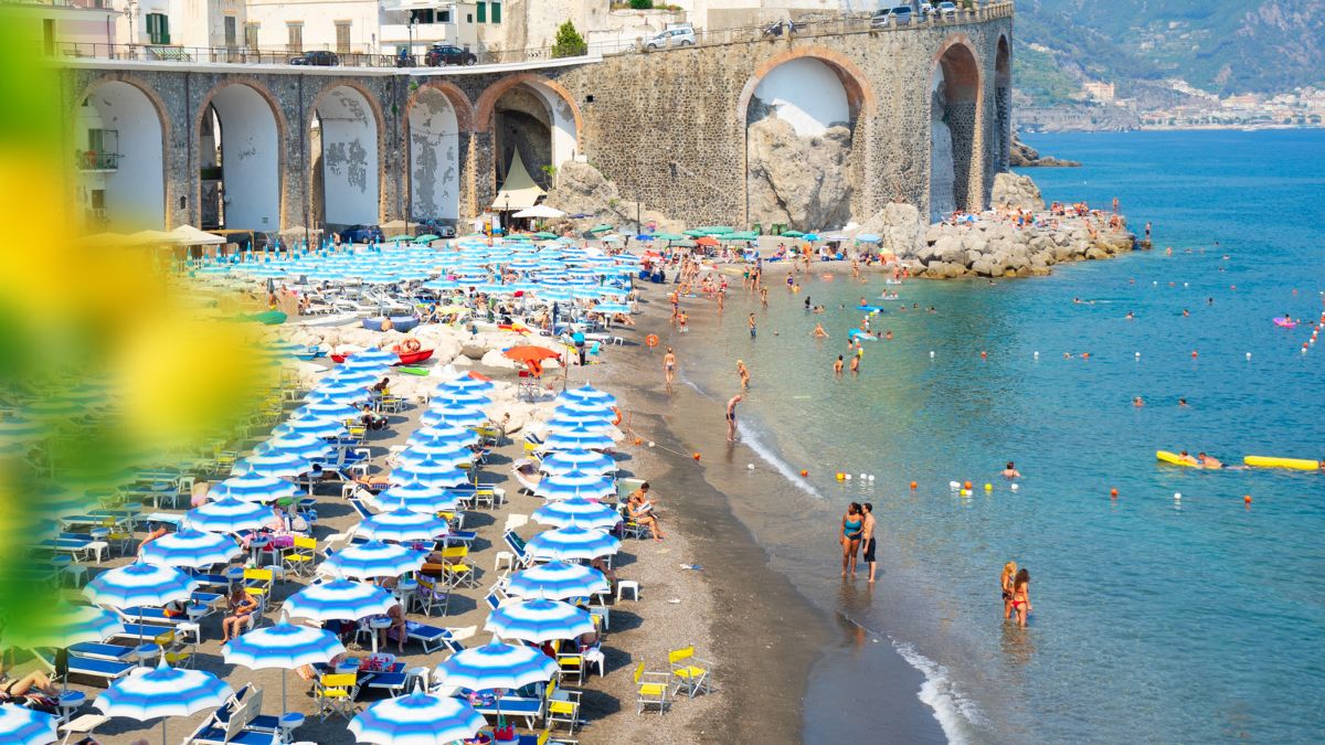 Amalfi Coast beach for traveling with kids