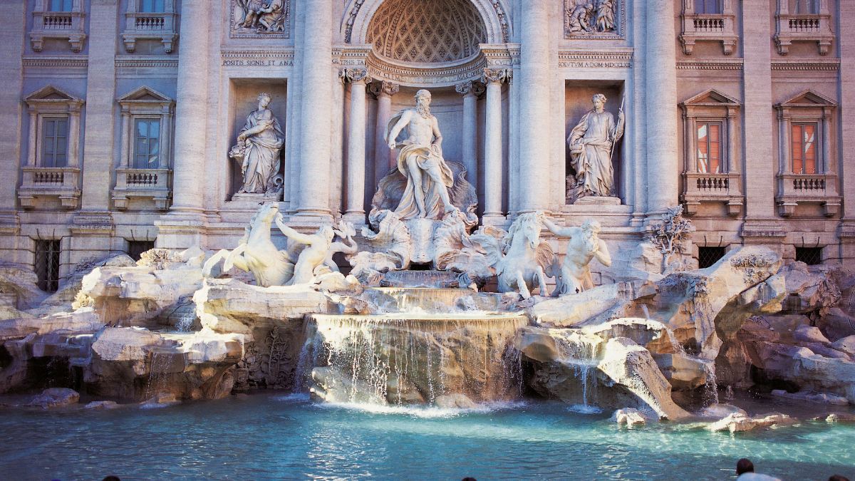 Trevi Fountain view